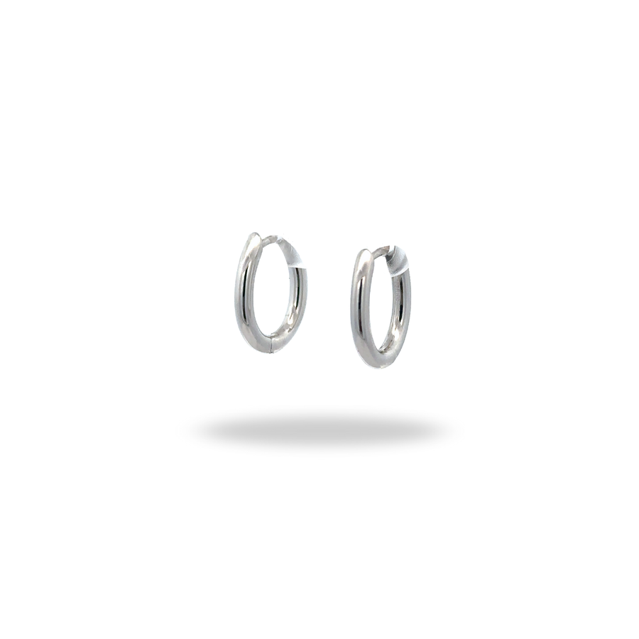 Arracadas Ovaladas Pulidas – Plata 925 con rodio