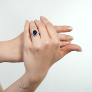 Anillo Heirloom Azul – Plata 925 con rodio