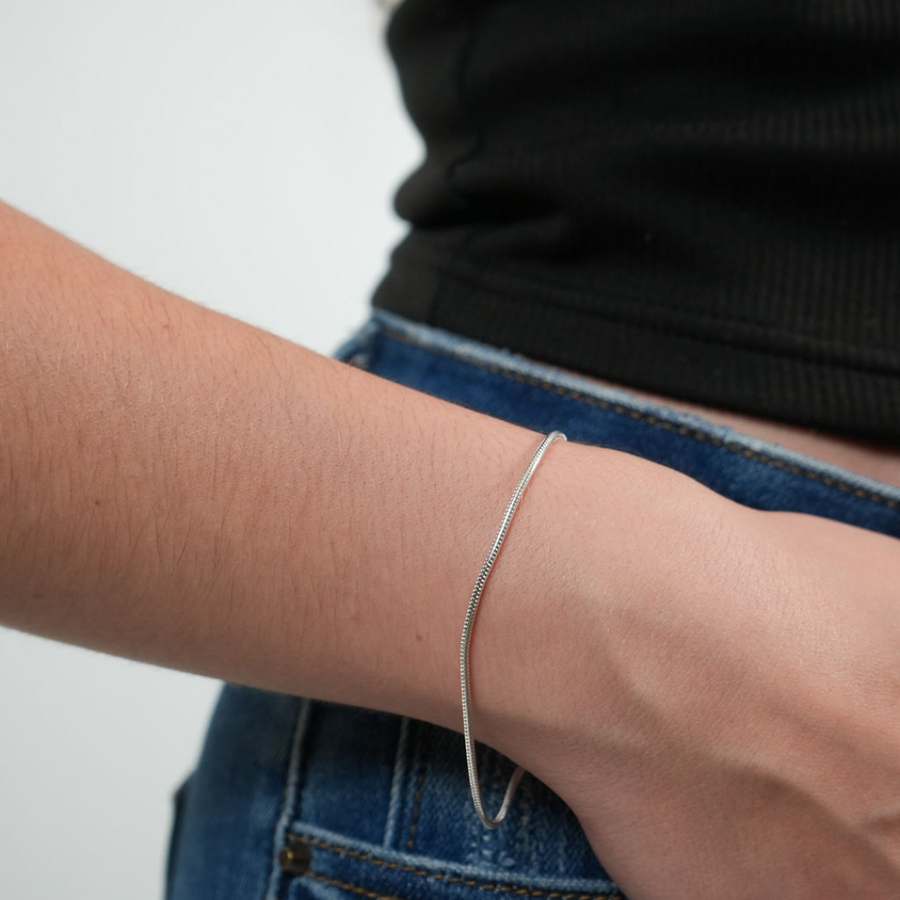 Pulsera Tipo Snake en Plata 925  – Minimalismo que brilla