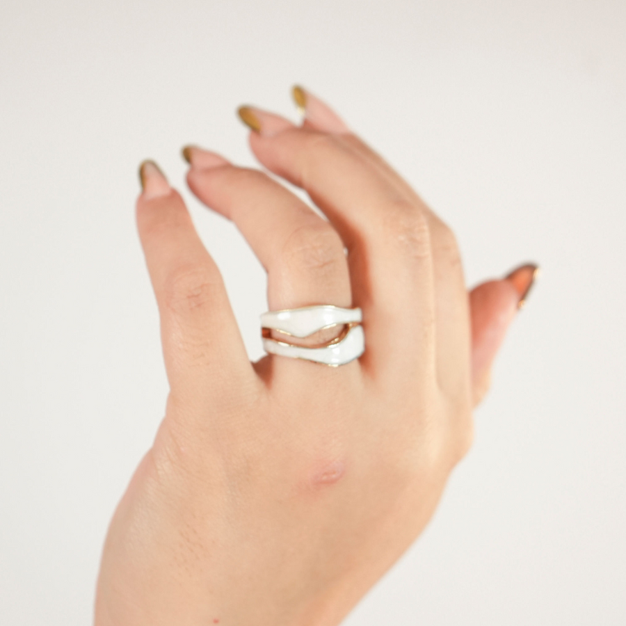 Anillo Abierto Marmoleado – Arte en tus manos