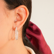 Arracadas estilo Eternity - Plata 925. Rodium Plated