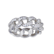 Anillo Cadena Cubana en Plata 925 – Eslabones con actitud