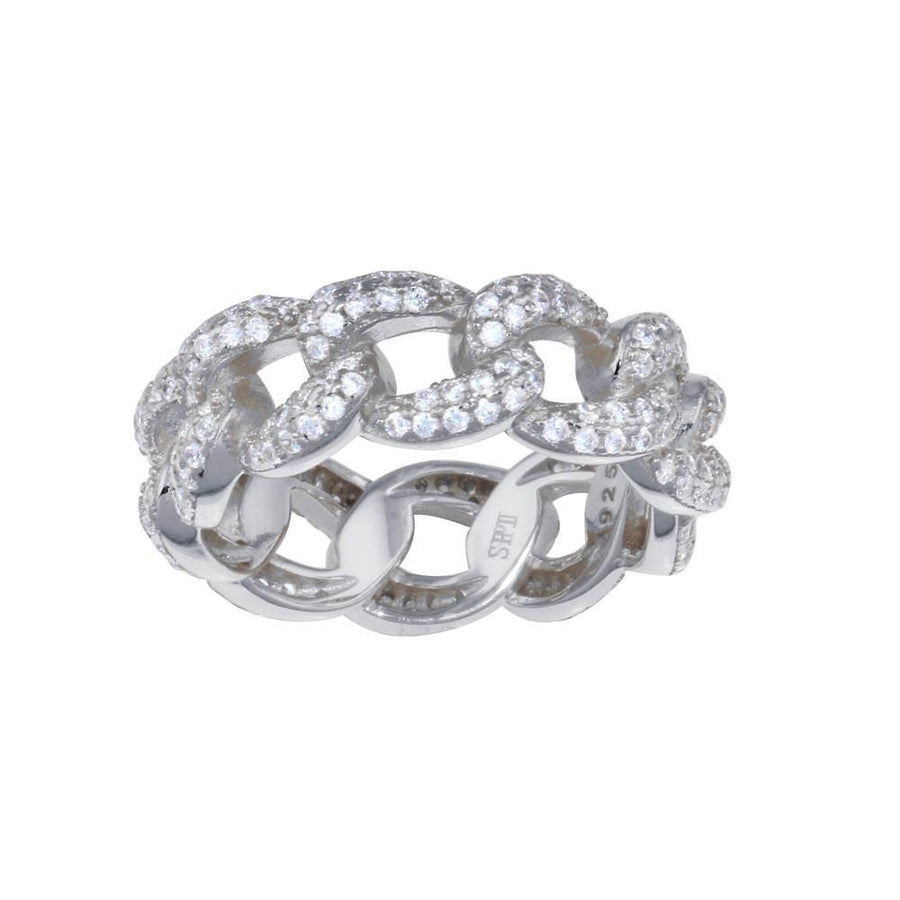 Anillo Cadena Cubana en Plata 925 – Eslabones con actitud