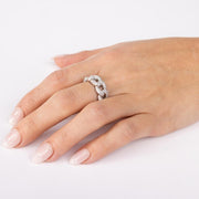 Anillo Cadena Cubana en Plata 925 – Eslabones con actitud