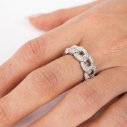 Anillo Cadena Cubana en Plata 925 – Eslabones con actitud
