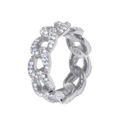 Anillo Cadena Cubana en Plata 925 – Eslabones con actitud