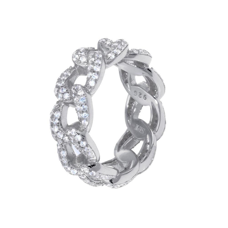 Anillo Cadena Cubana en Plata 925 – Eslabones con actitud