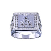 Anillo Masónico para Caballero – Plata .925 con rodio