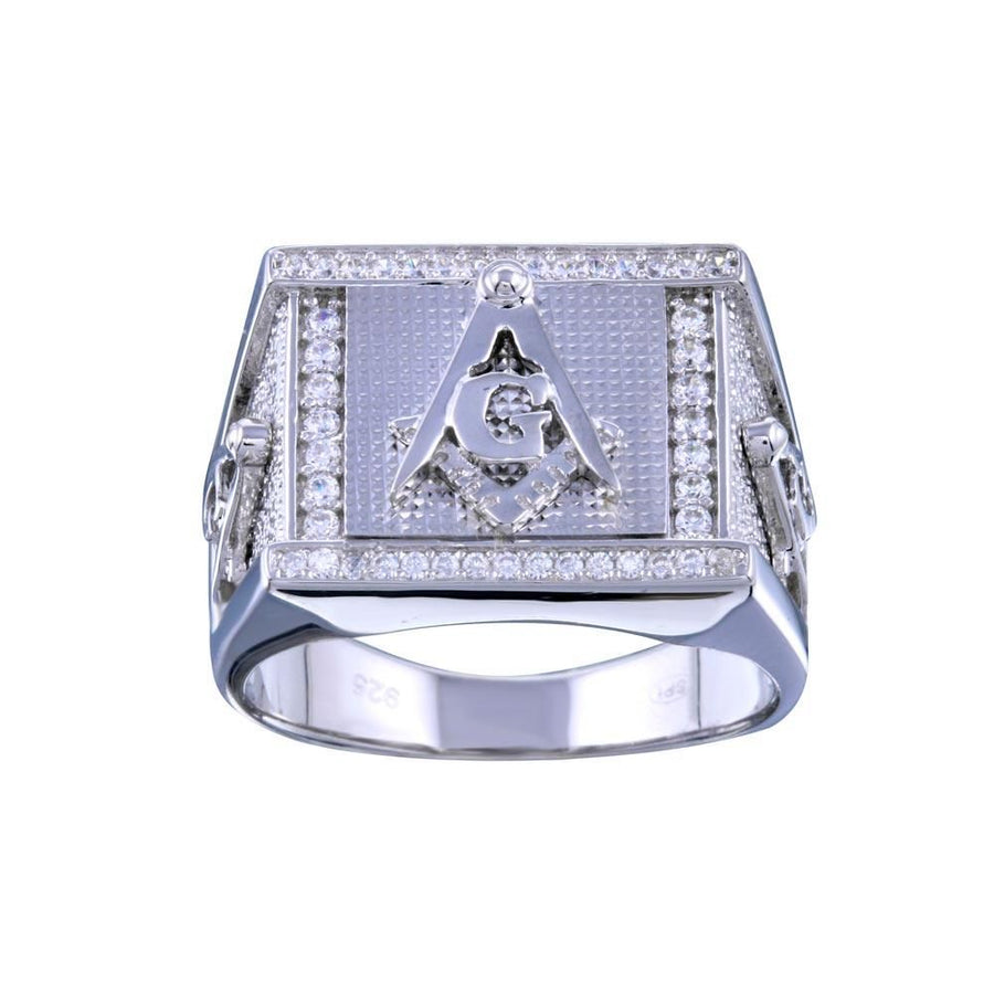 Anillo Masónico para Caballero – Plata .925 con rodio