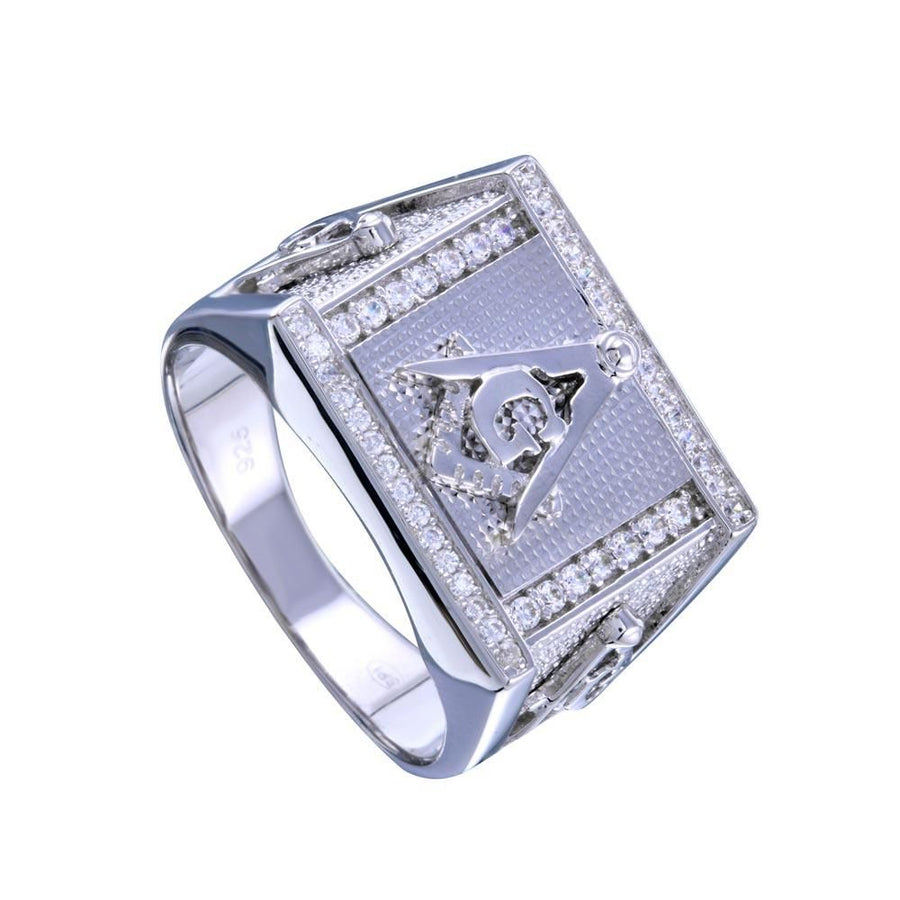Anillo Masónico para Caballero – Plata .925 con rodio