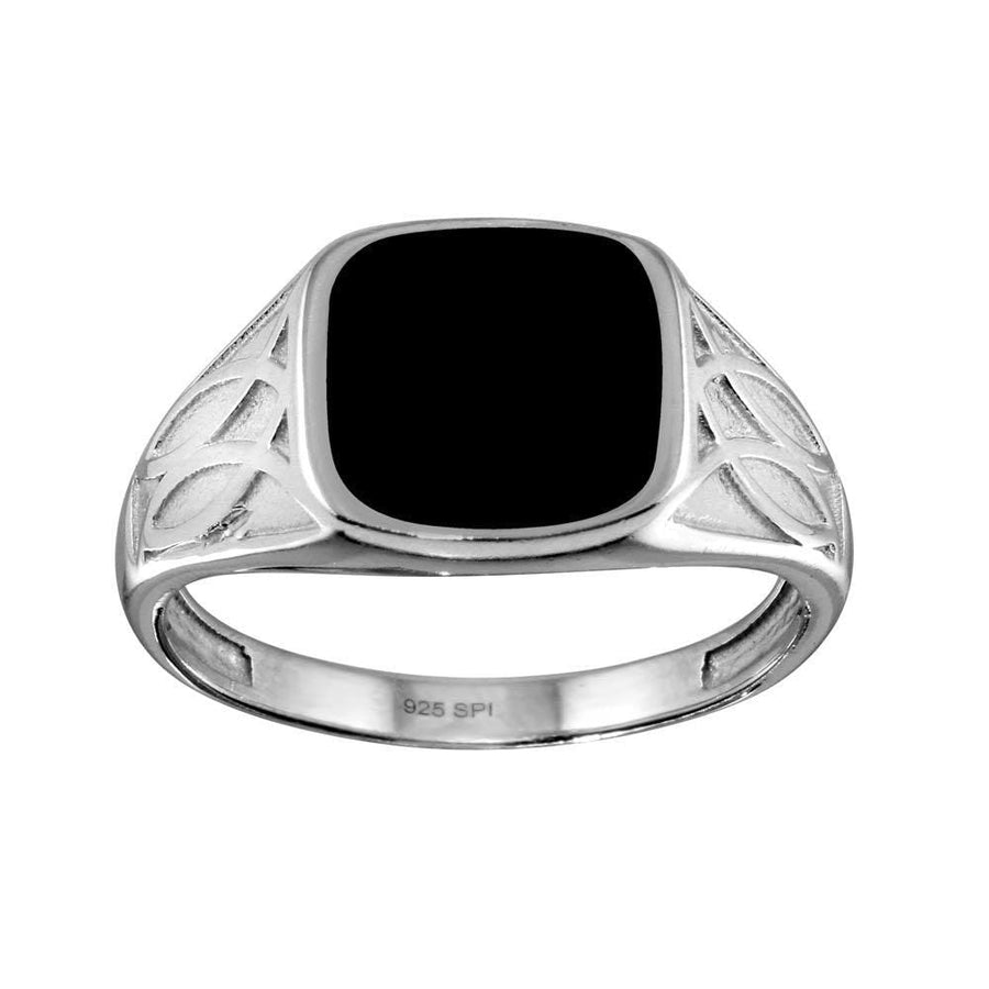 Anillo Celta Negro para Caballero – Plata .925 con rodio