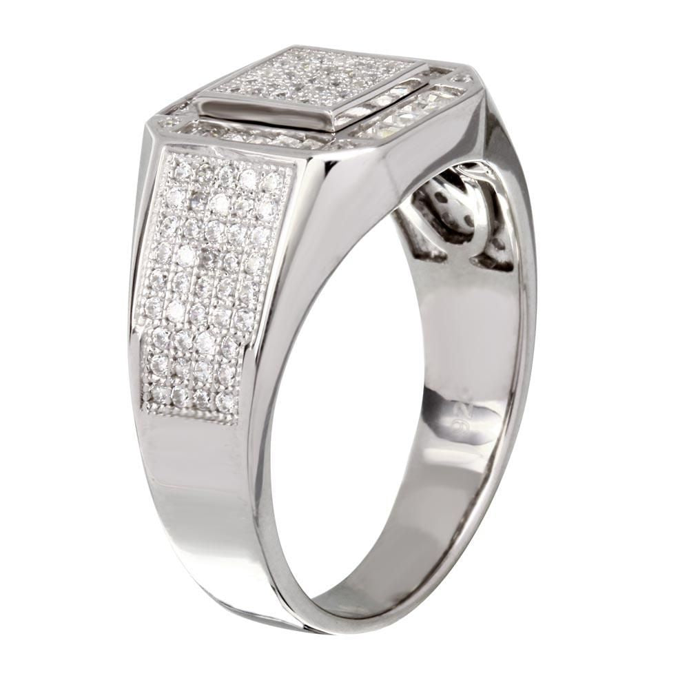 Anillo Cuadrado Miami para Caballero – Plata .925 con rodio