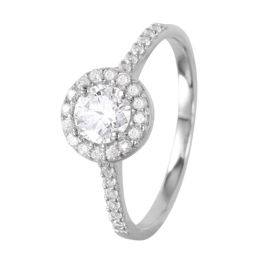 Anillo Solitario Redondo en Plata 925 – Brillo centrado