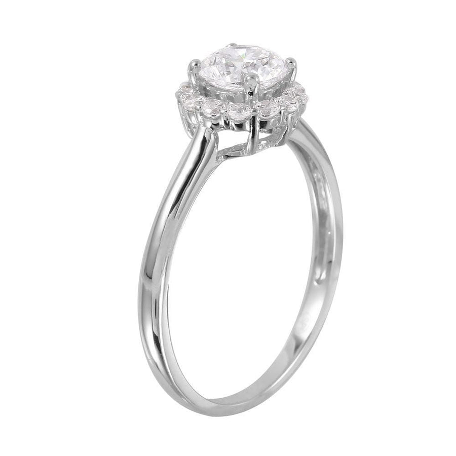 Anillo Cúmulo de Circonitas Redondas en Plata 925 – Brillo central