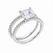Anillo Solitario Cuadrado en Plata 925 – Diseño limpio y moderno