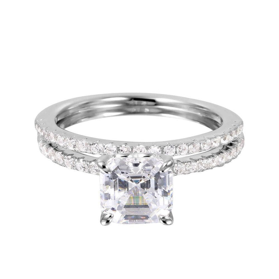 Anillo Solitario Cuadrado en Plata 925 – Diseño limpio y moderno
