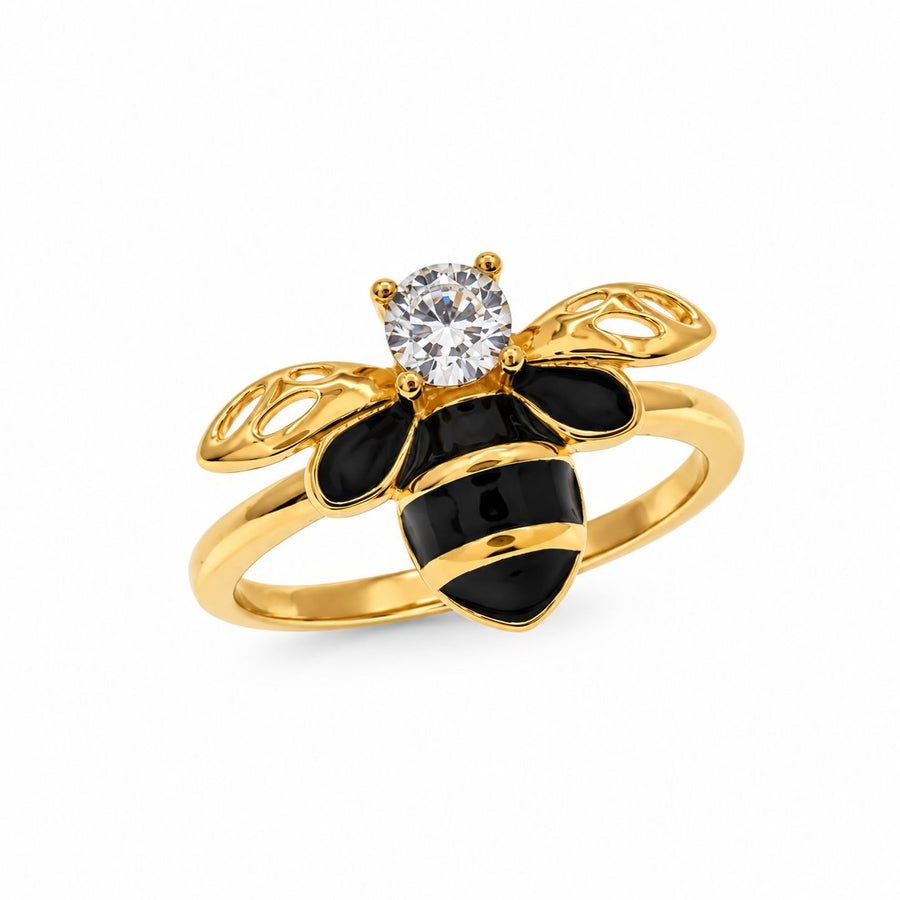 Anillo Abeja Chapado en Oro en Plata 925 – Alas de brillo
