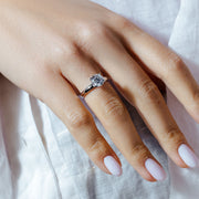 Anillo Solitario Promesa – Plata 925 con rodio y zirconia cúbica