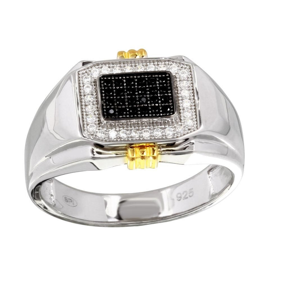 Anillo Dos Tonos para Caballero – Plata .925 con rodio