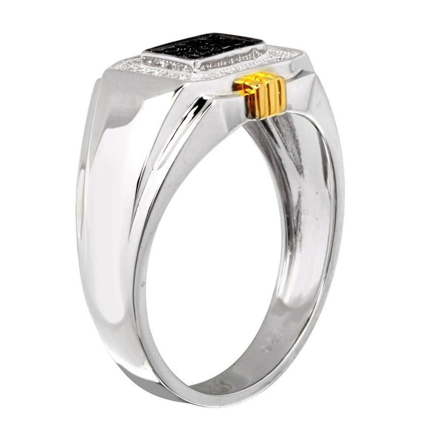 Anillo Dos Tonos para Caballero – Plata .925 con rodio