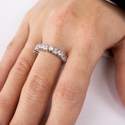 Anillo Semi Eternity de Corazones en Plata 925 – Amor que brilla
