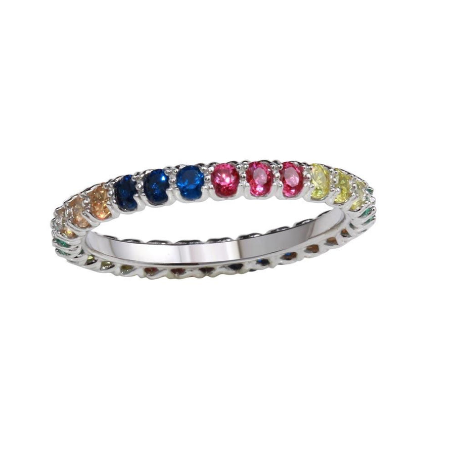 Anillo Banda Multicolor en Plata 925 – Color que ilumina