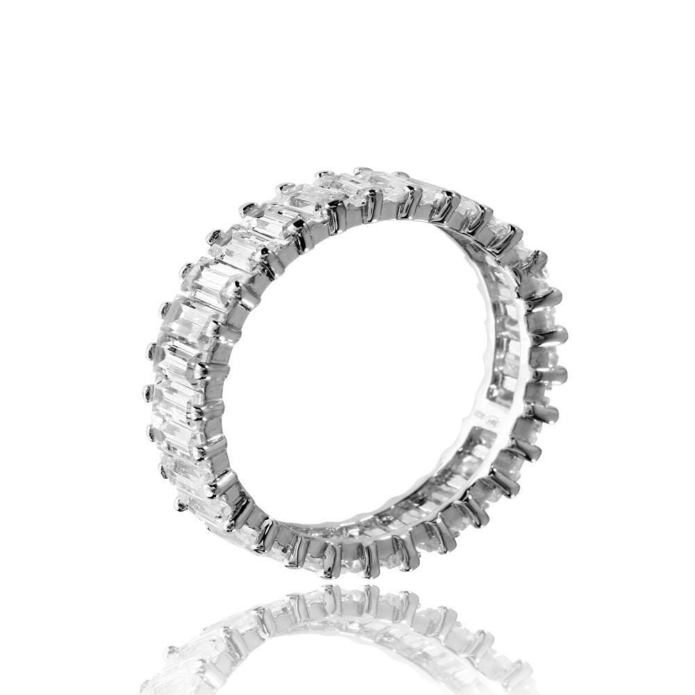 Anillo Eternity Baguette en Plata 925 – Línea de brillo