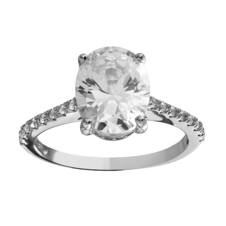 Anillo Solitario Ovalado en Plata 925 – Brillo alargado y elegante