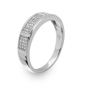 Anillo Trío Pavé para Caballero – Plata .925 con rodio
