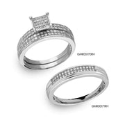 Anillo Trío Pavé para Caballero – Plata .925 con rodio