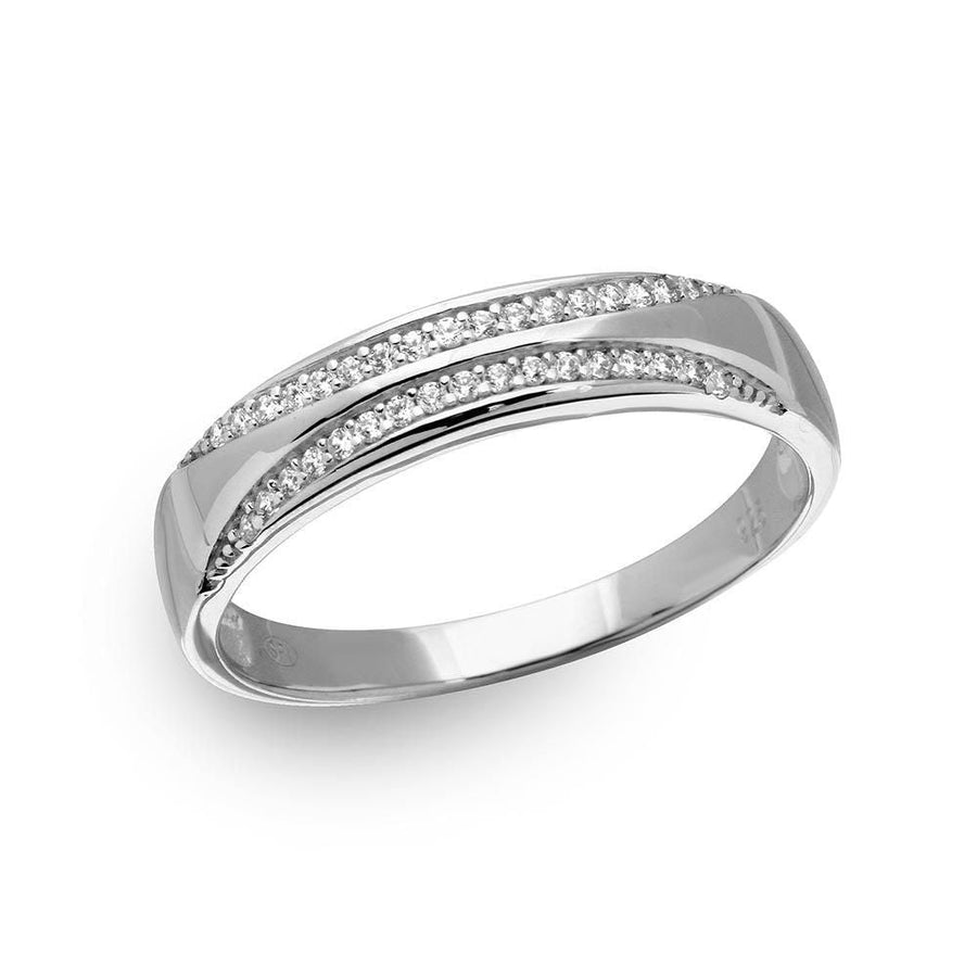 Anillo Doble Banda para Caballero – Plata .925 con rodio