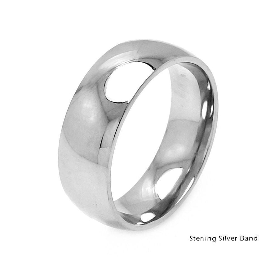 Anillo Media Caña 7 mm para Caballero – Plata .925