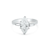 Anillo Solitario Marquise Zirconia en Plata 925 – Elegancia nupcial