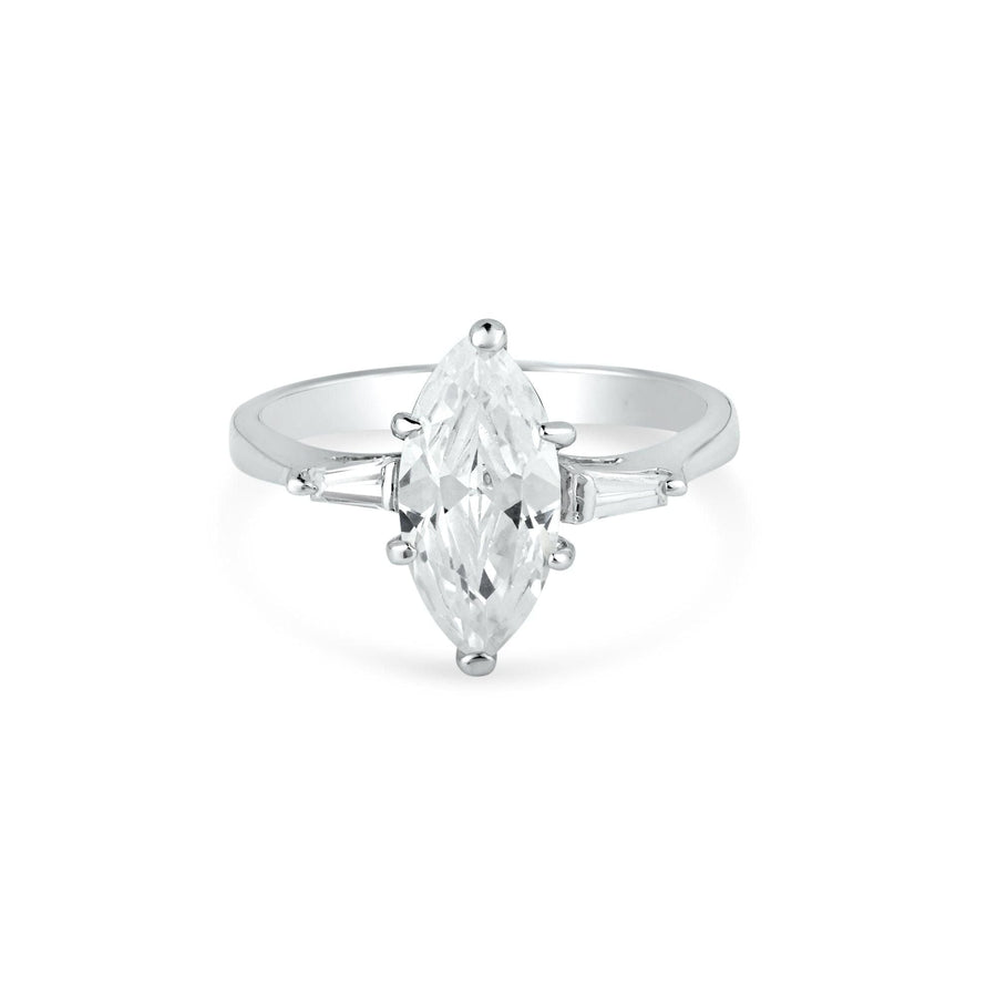 Anillo Solitario Marquise Zirconia en Plata 925 – Elegancia nupcial