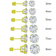 Broqueles Moissanita en Oro Amarillo 14K – Brillo redondo
