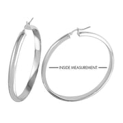 Aretes Aro Media Caña de 5 mm en Plata 925 – Sofisticación atemporal