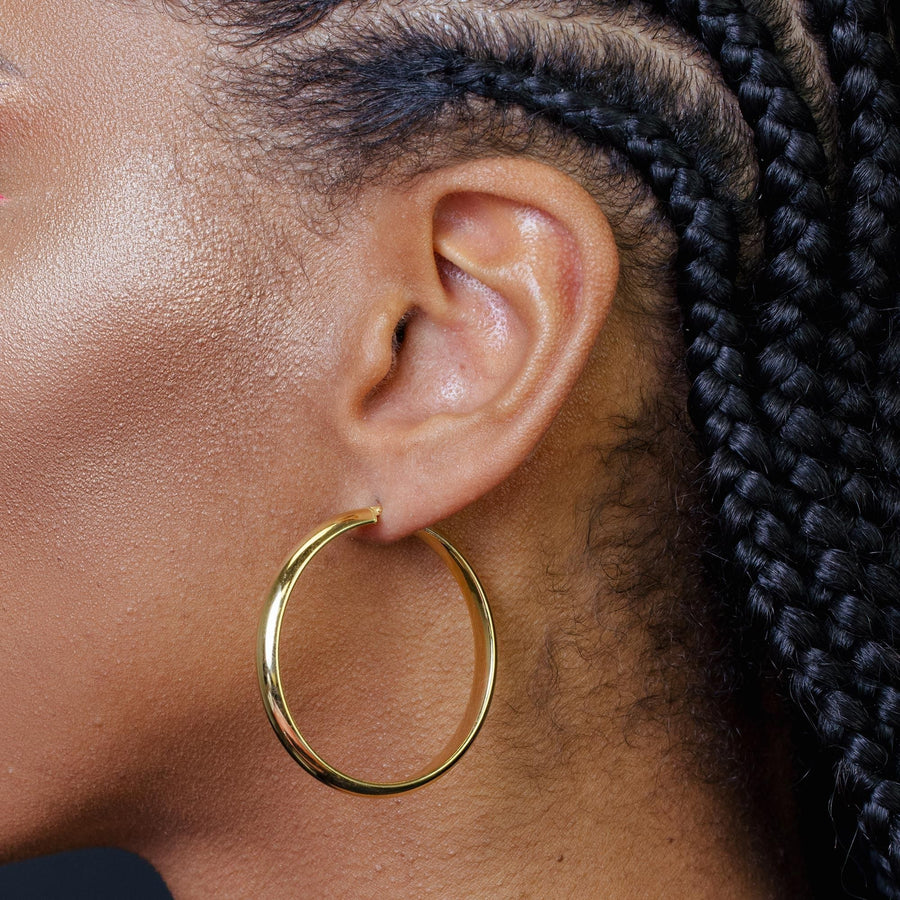 Aretes Aro Media Caña de 5 mm en Plata 925 – Sofisticación atemporal