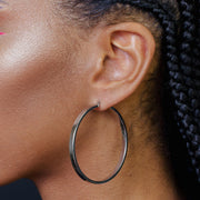 Aretes Aro Plano de 4 mm en Plata 925 – Elegancia versátil