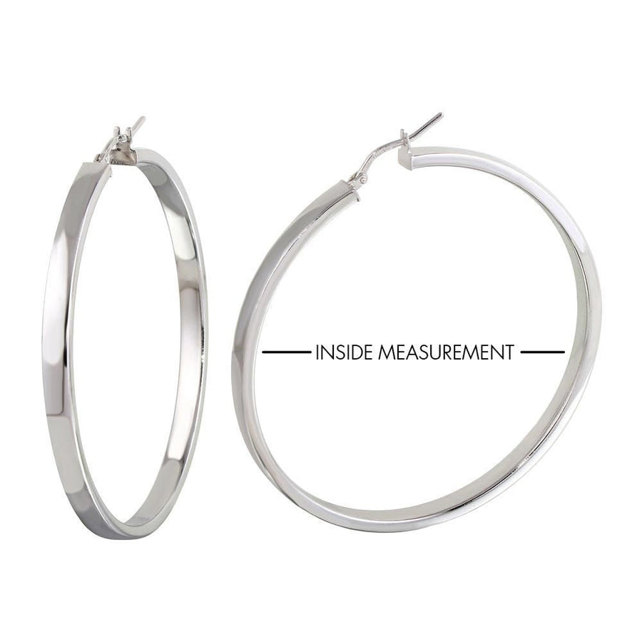 Aretes Aro Plano de 4 mm en Plata 925 – Elegancia versátil