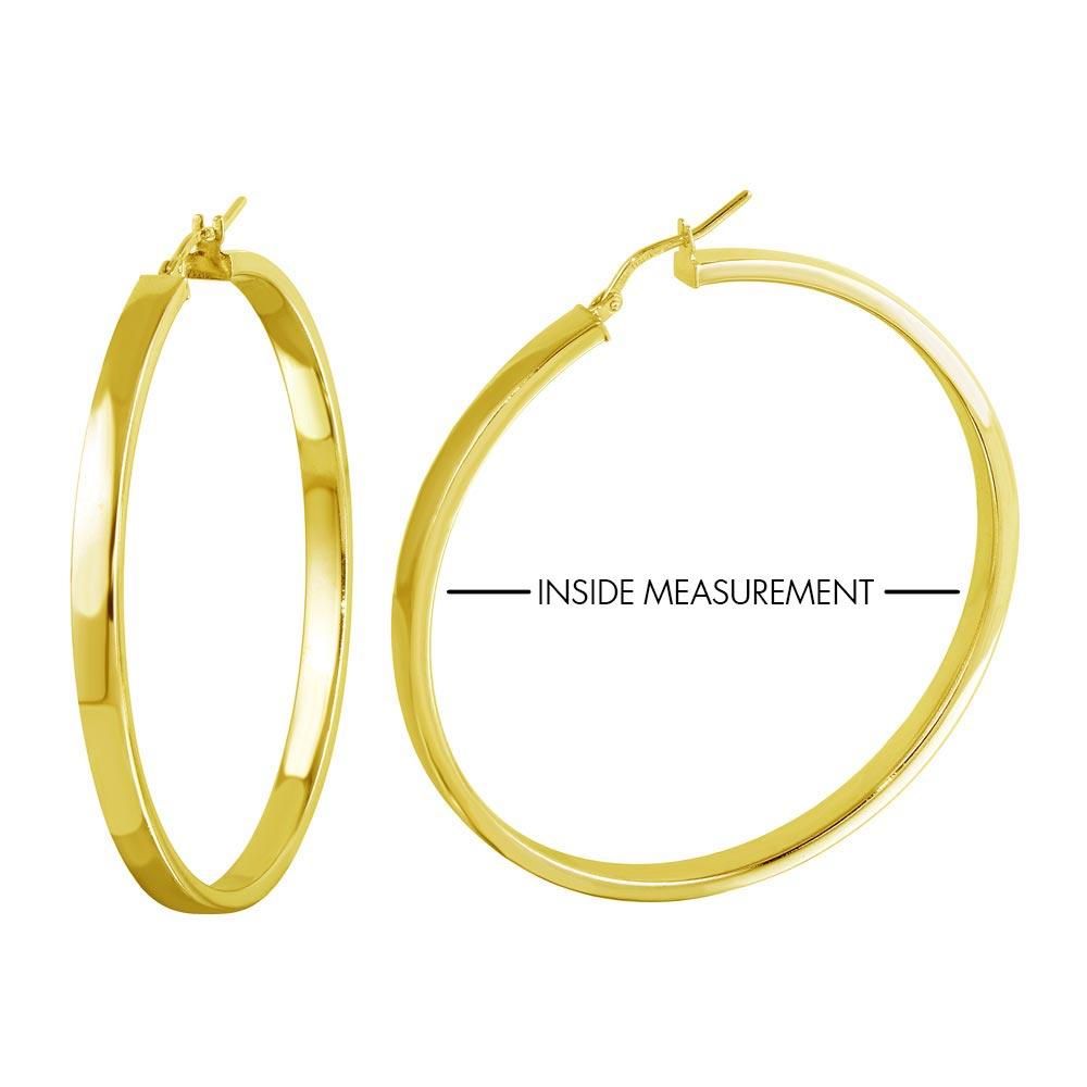 Aretes Aro Plano de 4 mm en Plata 925 – Elegancia versátil