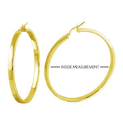 Aretes Aro Plano de 4 mm en Plata 925 – Elegancia versátil