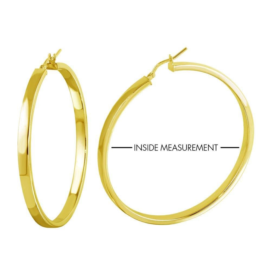 Aretes Aro Plano de 4 mm en Plata 925 – Elegancia versátil