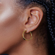 Aretes Aro Plano de 4 mm en Plata 925 – Elegancia versátil