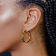 Aretes Aro Plano de 4 mm en Plata 925 – Elegancia versátil