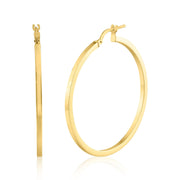 Aretes Aro Plano de 2 mm en Plata 925 – Elegancia discreta