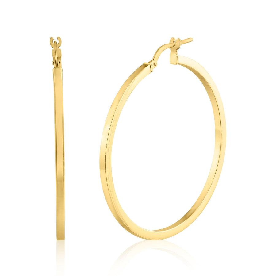 Aretes Aro Plano de 2 mm en Plata 925 – Elegancia discreta