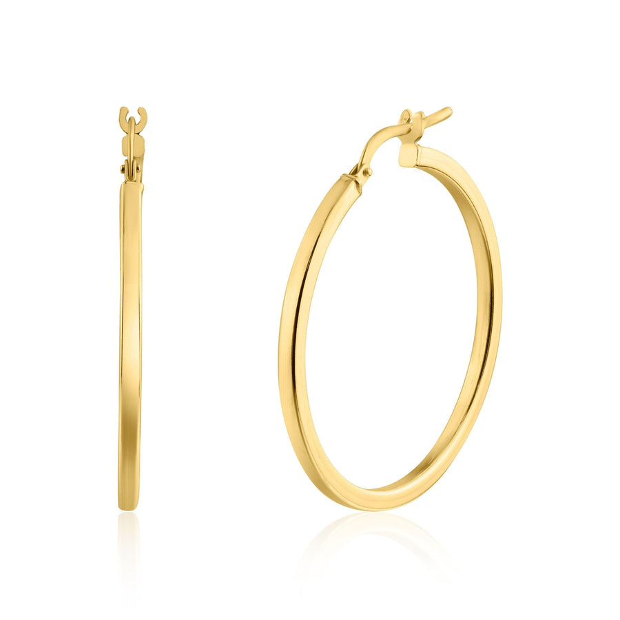 Aretes Aro Plano de 2 mm en Plata 925 – Elegancia discreta