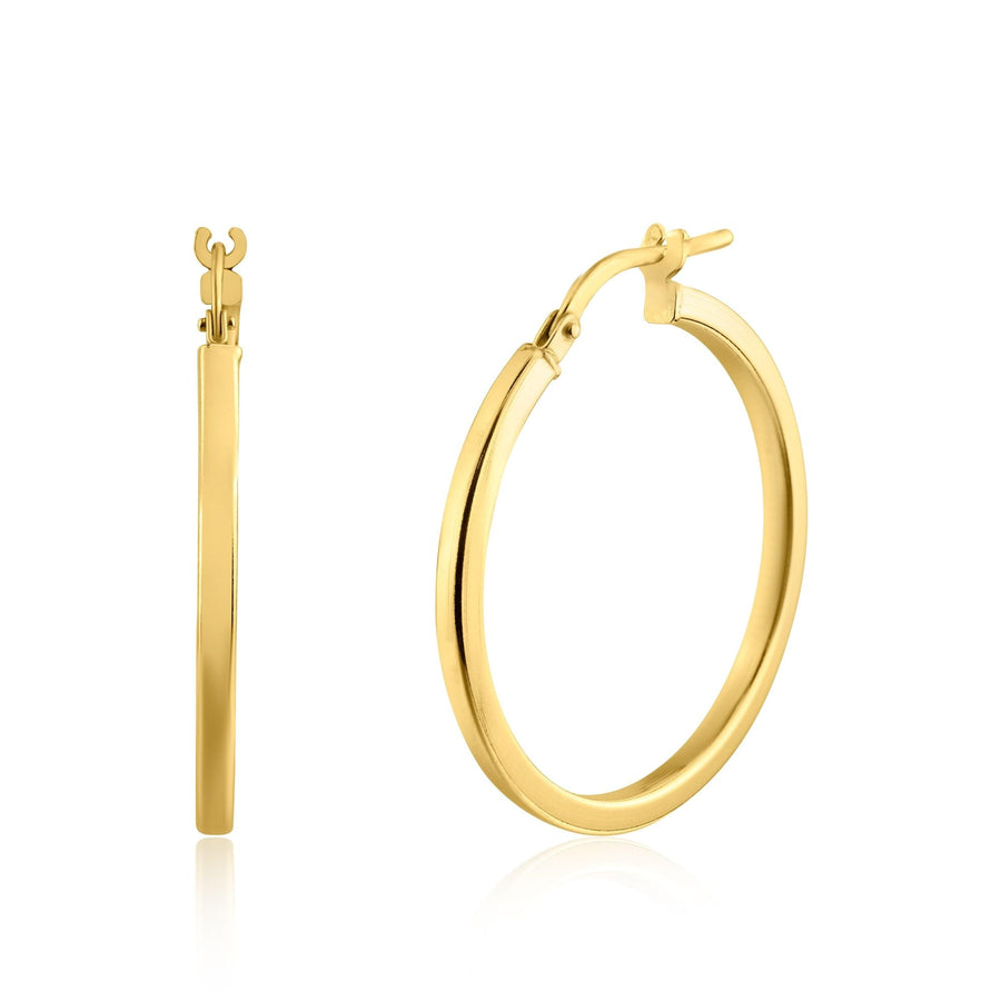 Aretes Aro Plano de 2 mm en Plata 925 – Elegancia discreta