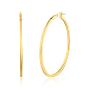 Aretes Aro Plano de 2 mm en Plata 925 – Elegancia discreta
