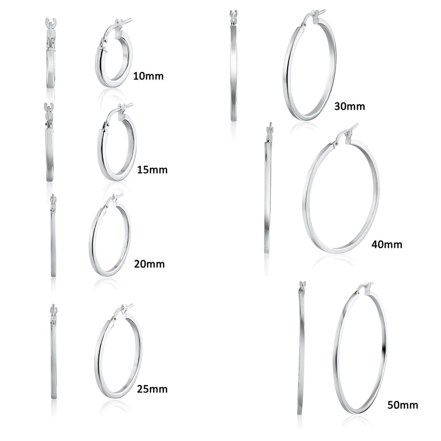 Aretes Aro Plano de 2 mm en Plata 925 – Elegancia discreta